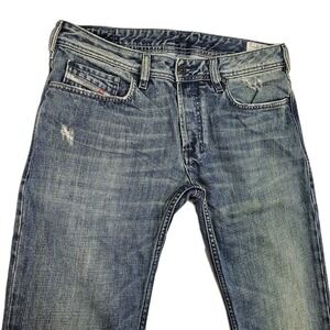 Diesel Zathan Jeans Mens 32x25 Flare Boot Cut 008GB Distressed Wide Leg Italy